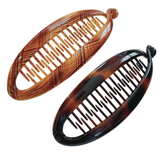 Parcelona French Large 5.5" Celluloid Ponytail Holder Banana Hair Clip for Women