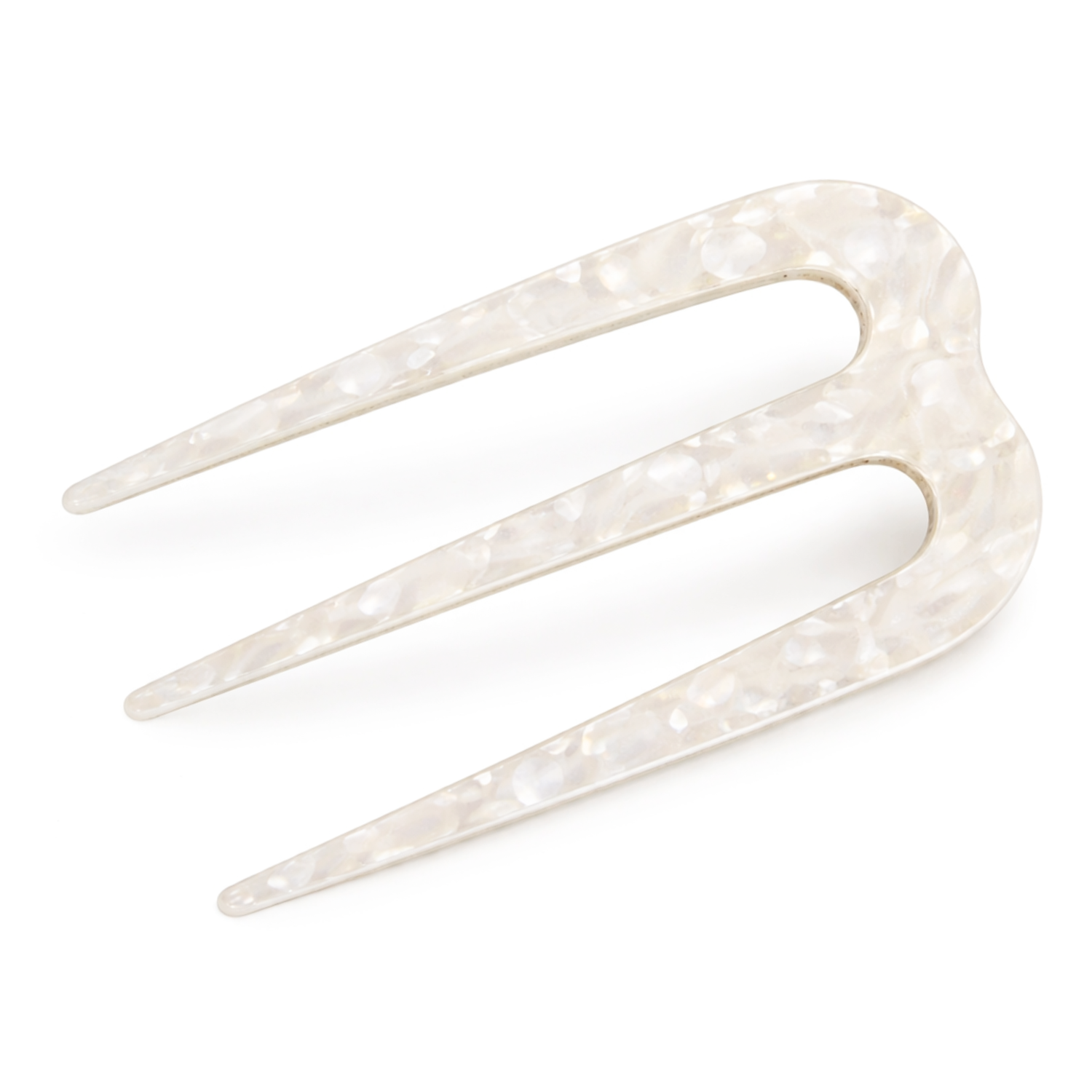 French Amie Tri Prongs 3" Medium Handmade Cellulose Bun Holder Women Hair Pin