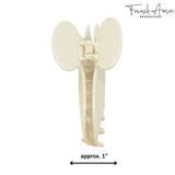 French Amie Thin Oval Large 4 1/4” Handmade Celluloid Jaw Hair Claw for Women