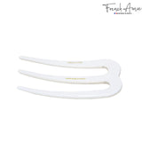 French Amie Tri Prongs 3" Handmade Cellulose Bun Holder Hair Pin Stick for Women