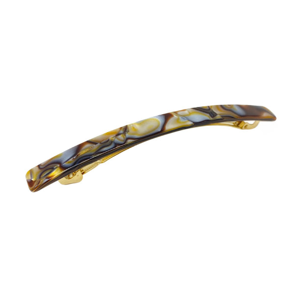 French Amie Long and Skinny Bar Large 4 1/4"  Celluloid Handmade Hair Clip