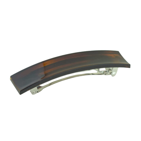 Parcelona French Oblong Tortoise Shell Medium Celluloid Hair Barrette for Women
