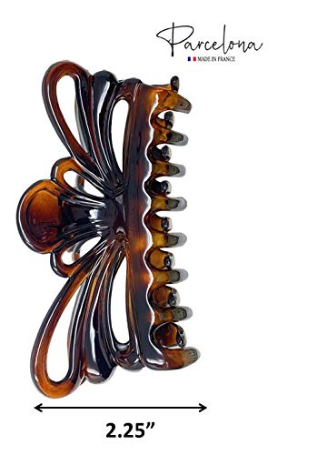Parcelona French Tropical Butterfly Shell Extra Large Cellulose Hair Claw Clip
