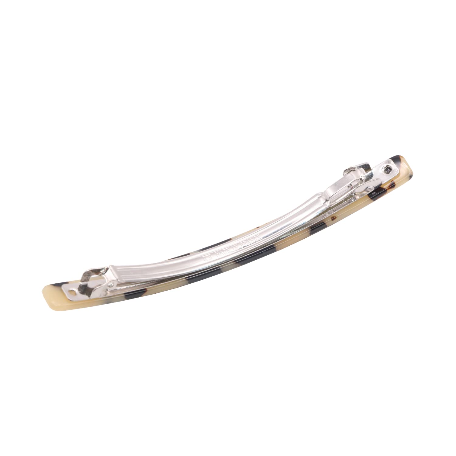 French Amie Long And Thin Large 4” Cellulose Handmade Hair Clip Barrette