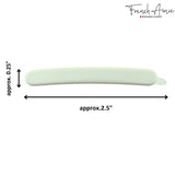 French Amie Rounded Oblong Small Cellulose No Metal Hair Slide Barrettes(2 Pcs)