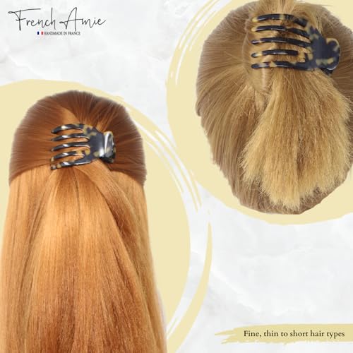 French Amie Bear Paw Small 2 ¾” Cellulose Handmade Yoga Jaw Hair Claw for Women