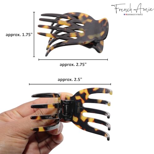 French Amie Bear Paw Small 2 ¾” Cellulose Handmade Yoga Jaw Hair Claw for Women