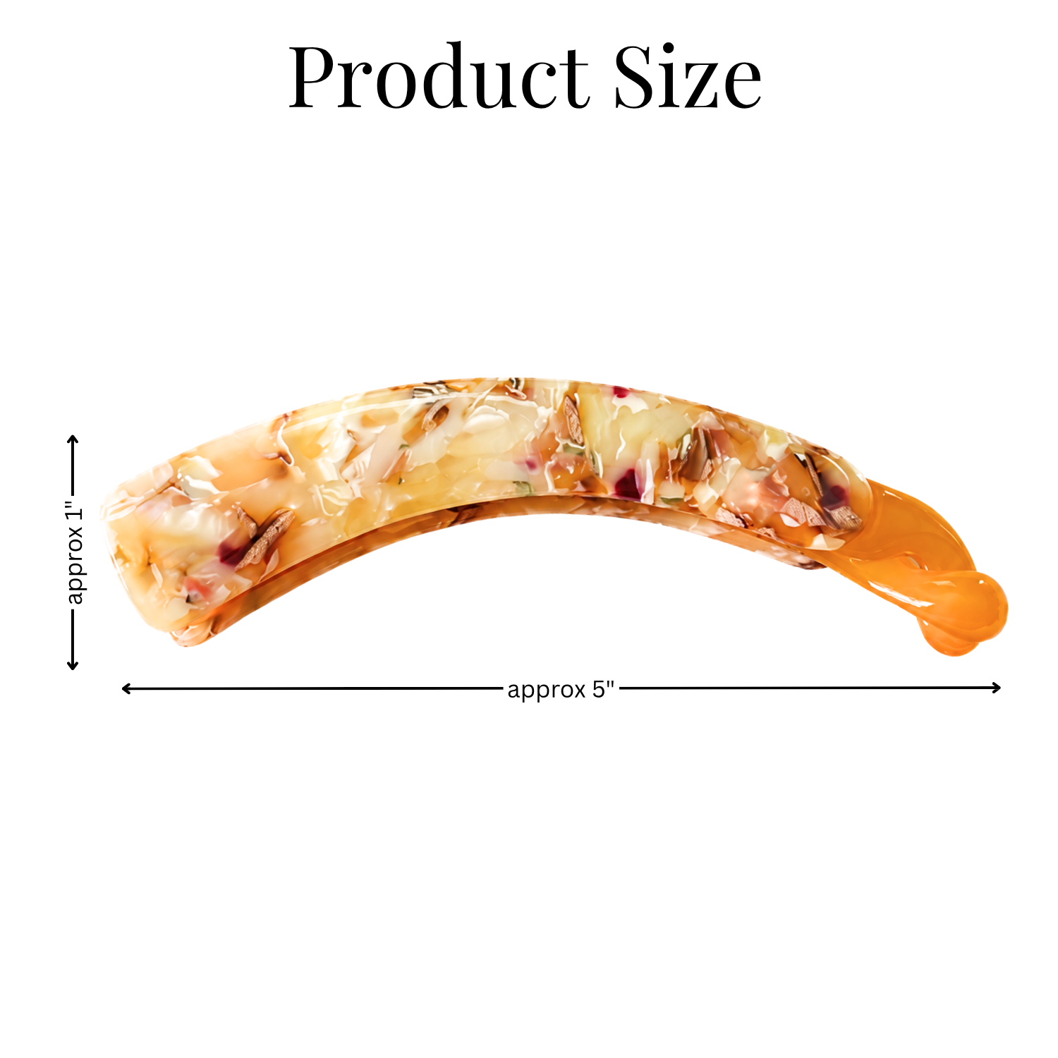 Moeni Curve Extra Large 5 Inch Cellulose Acetate Banana Hair Clip for Women