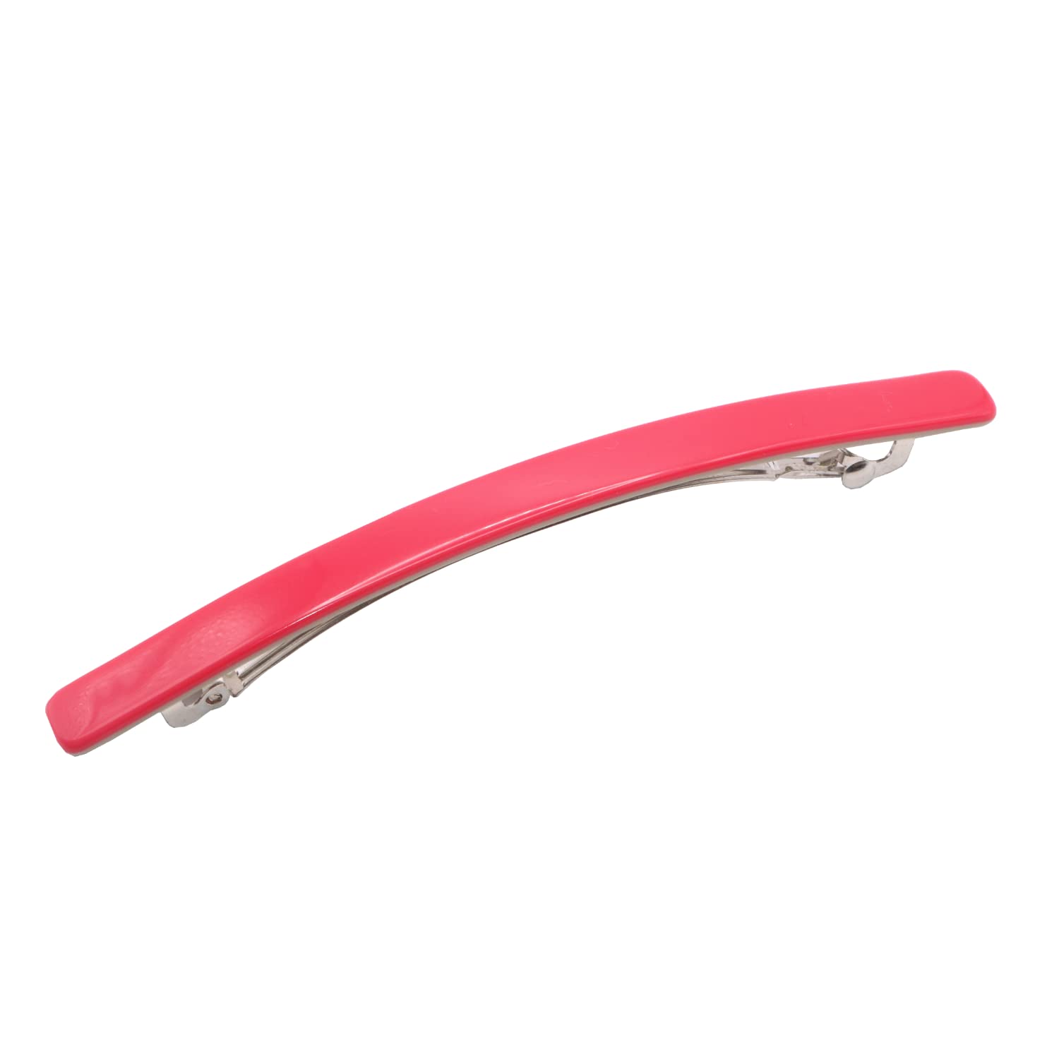 French Amie Long And Thin Large 4” Celluloid Handmade Hair Clip Barrette