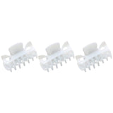 Parcelona French Classic 1.5" Small Celluloid Set of 3 Hair Claws for Women