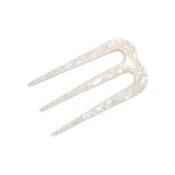 French Amie Tri Prongs 3" Handmade Cellulose Bun Holder Hair Pin Stick for Women