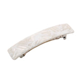 French Amie Oblong 3 1/2" Celluloid Handmade Automatic Hair Barrette for Women