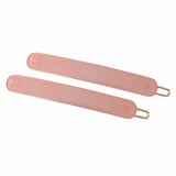 French Amie Rounded Oblong Small 2.5"Tige Boule Metal Clasp Hair Barrettes