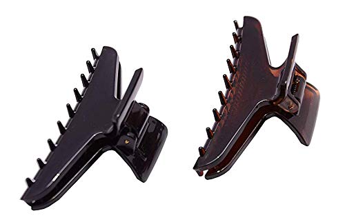 Parcelona French Pinch Tortoise Shell and Black Cellulose Hair Claws for Women
