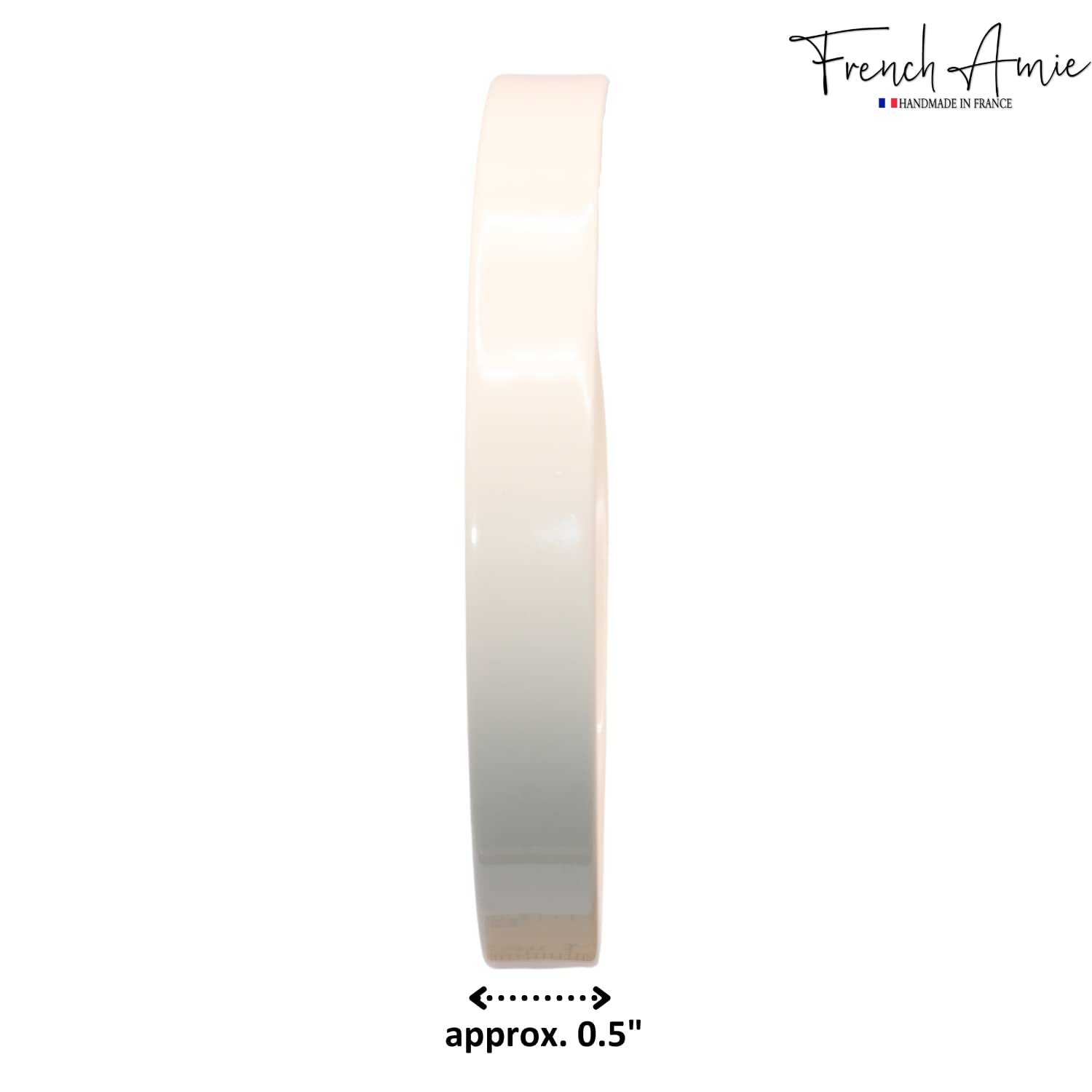 French Amie Wide Headband 1/2" Handmade Celluloid Hair Accessories Women & Girls