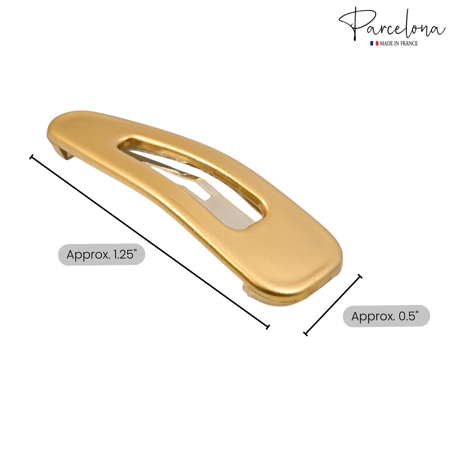 Parcelona French Mini Set of 4 Small 1.25" Cellulose Snap Hair Pins for Women