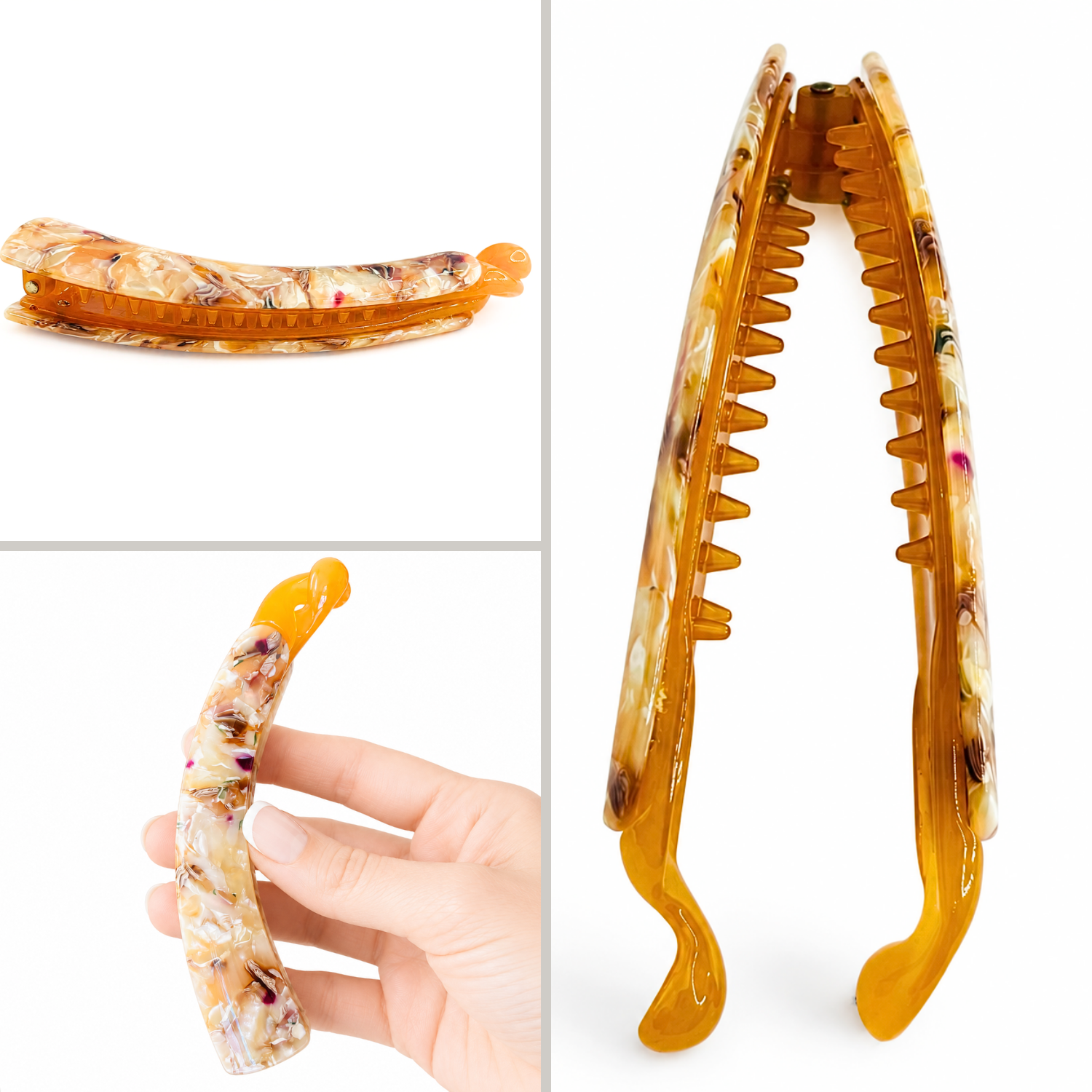 Moeni Curve Extra Large 5 Inch Cellulose Acetate Banana Hair Clip for Women