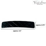 French Amie Quilted Barrette 3.5 Inch Cellulose Acetate Hair Clip for Women