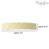 French Amie Quilted Barrette 3.5 Inch Cellulose Acetate Hair Clip for Women