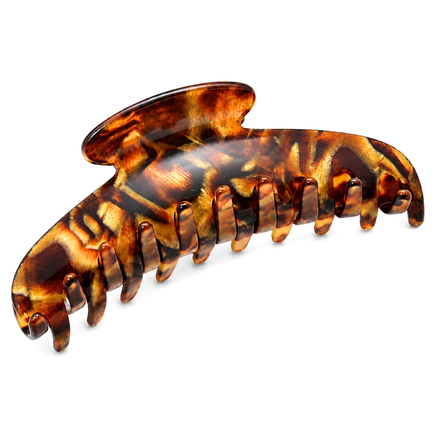 French Amie Contour Large 4 ¾” Cellulose Handmade Jaw Hair Claw Clip for Women