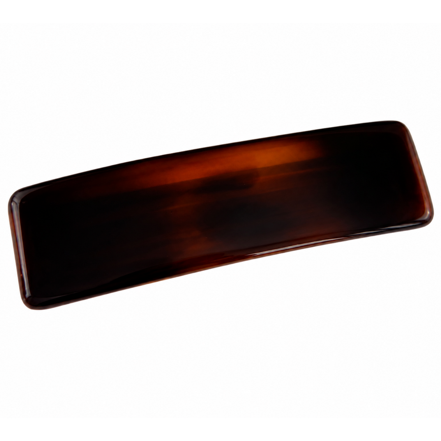 Parcelona Flat Rectangle 3.5" Tortoise Shell Hair Barrette Clip Women