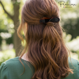 Parcelona French Infinity Barrette 4.25" Tortoise Shell Non Slip Hair Clip for Women