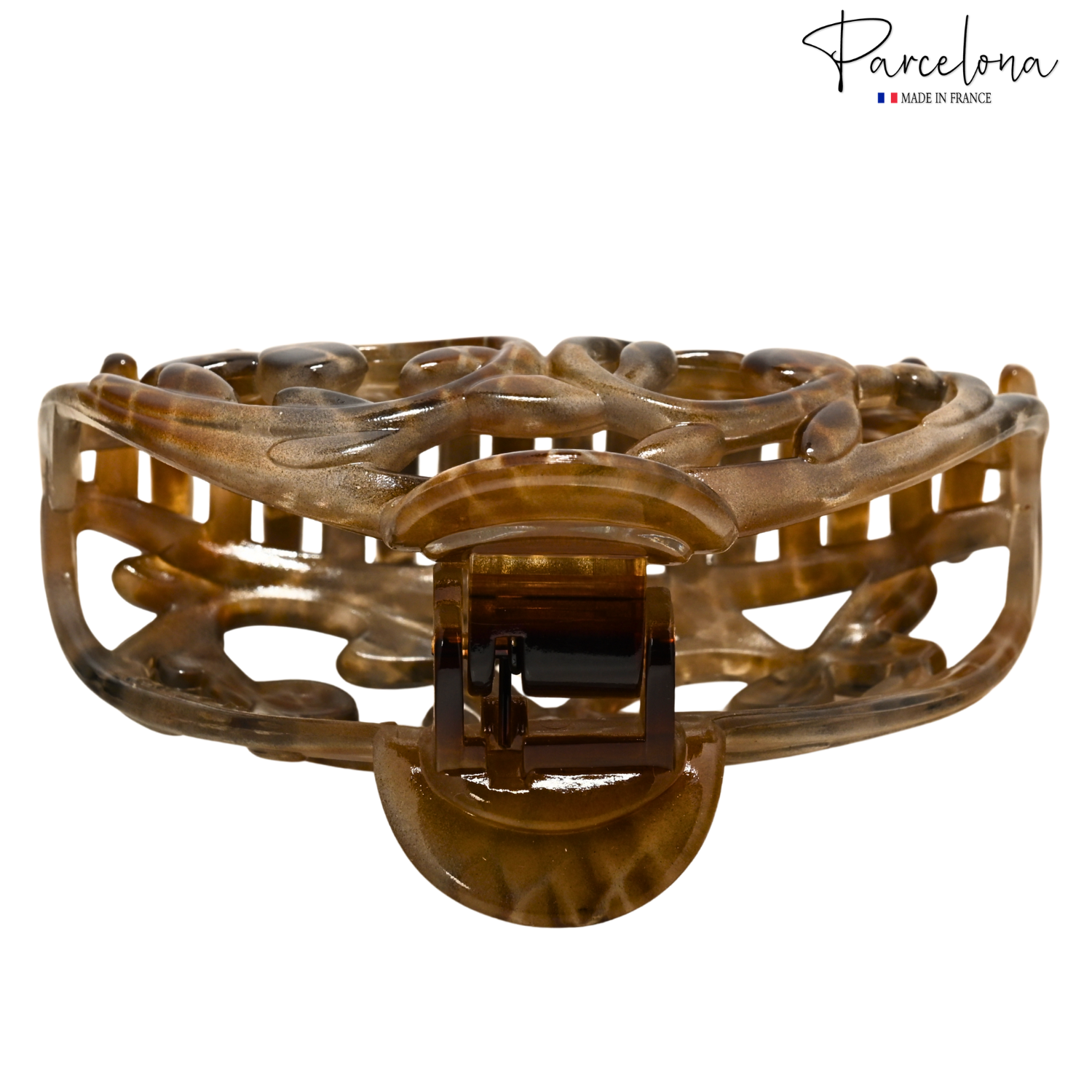 Parcelona French New Jardin Medium Cellulose Jaw Hair Claw for Women and Girls