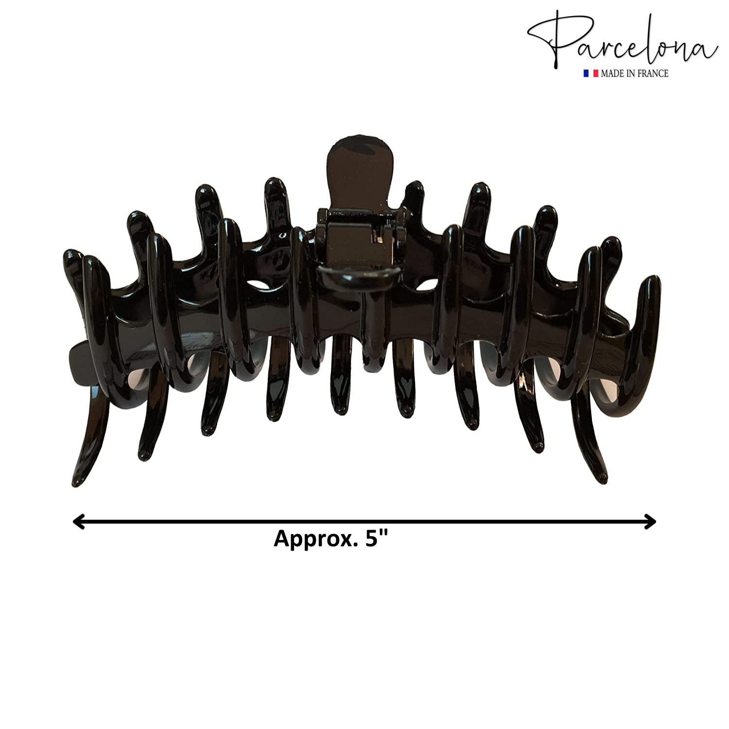 Parcelona French Rake Large Cellulose Acetate Jaw Hair Claw for Women and girls