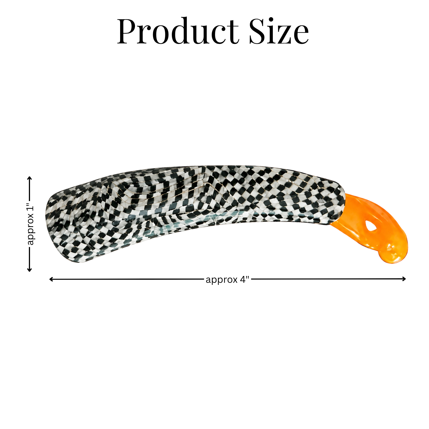 Moeni Curve Large 4 Inch Cellulose Acetate Banana Hair Clip for Women