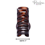 Parcelona French Channel Medium Tortoise Shell No Slip Grip Hair Tube Claw Clip