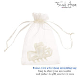 French Amie Classic Butterfly 3" Handmade Cellulose Interlocking Teeth Hair Claw