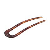 Parcelona French Twist Bun Shell Celluloid Crystal Hair U Stick Pin