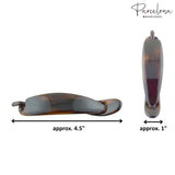 Parcelona French Sleek Celluloid Tortoise Shell Metal Free Hair Clip Barrette