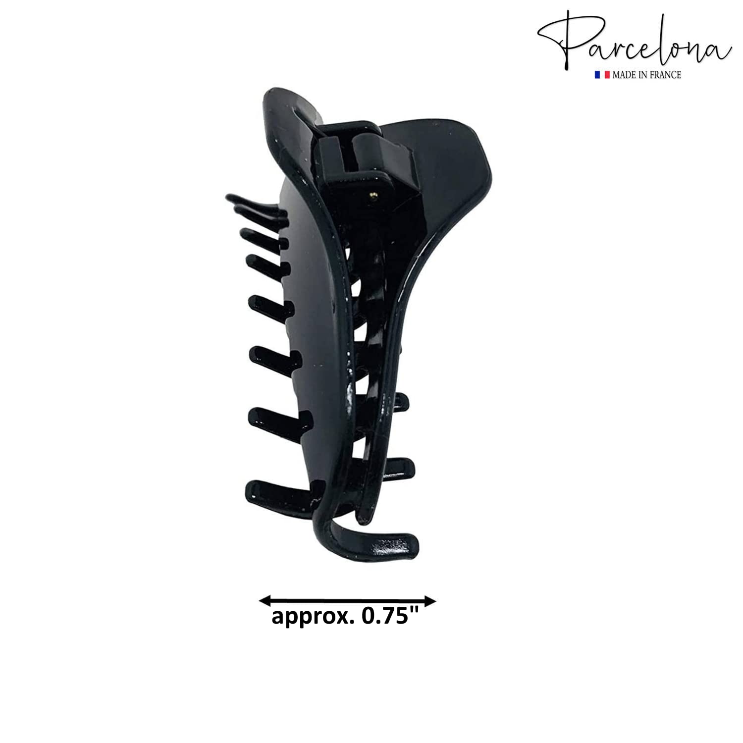 Parcelona French Boss Thin 3 1/2" Medium Cellulose Jaw Hair Claw for Women