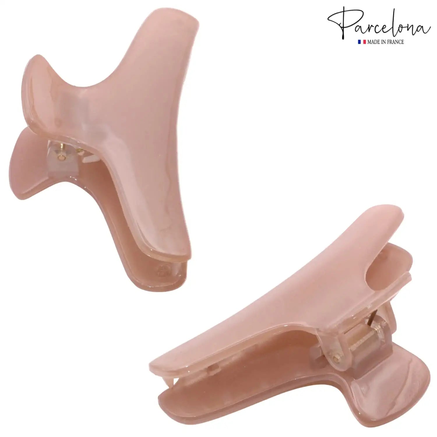 Parcelona French Flat Salon Style Medium 3 1/4" Cellulose Hair Claw for Women