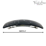 French Amie Long Rectangle Handmade Large Hair Barrette Clip for Women N Girls