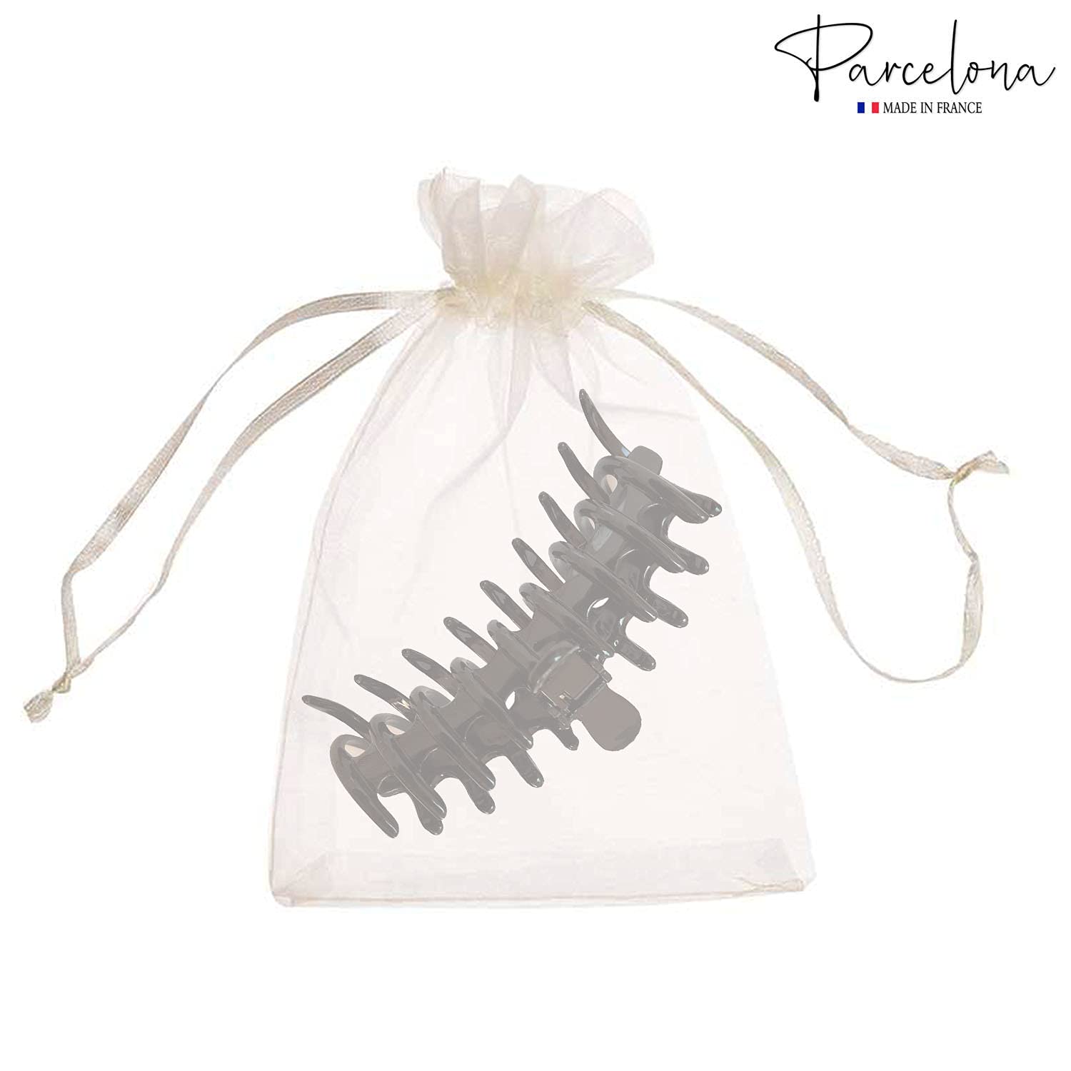 Parcelona French Rake Large Cellulose Acetate Jaw Hair Claw for Women and girls
