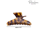 Parcelona French Pinch Medium Celluloid Covered Spring Jaw Hair Claw for Women