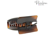 Parcelona French Oblong Shell Medium Celluloid Jaw Hair Claw Clip Clutcher
