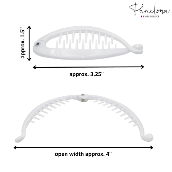 Parcelona Mini-Haarspangen – Schildkröten-Muschel-Design, Celluloid-Acetat, Braun, 4 Stück