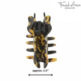 French Amie Classic Butterfly 3" Handmade Cellulose Interlocking Teeth Hair Claw