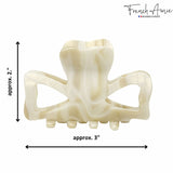 French Amie Classic Butterfly 3" Handmade Cellulose Interlocking Teeth Hair Claw