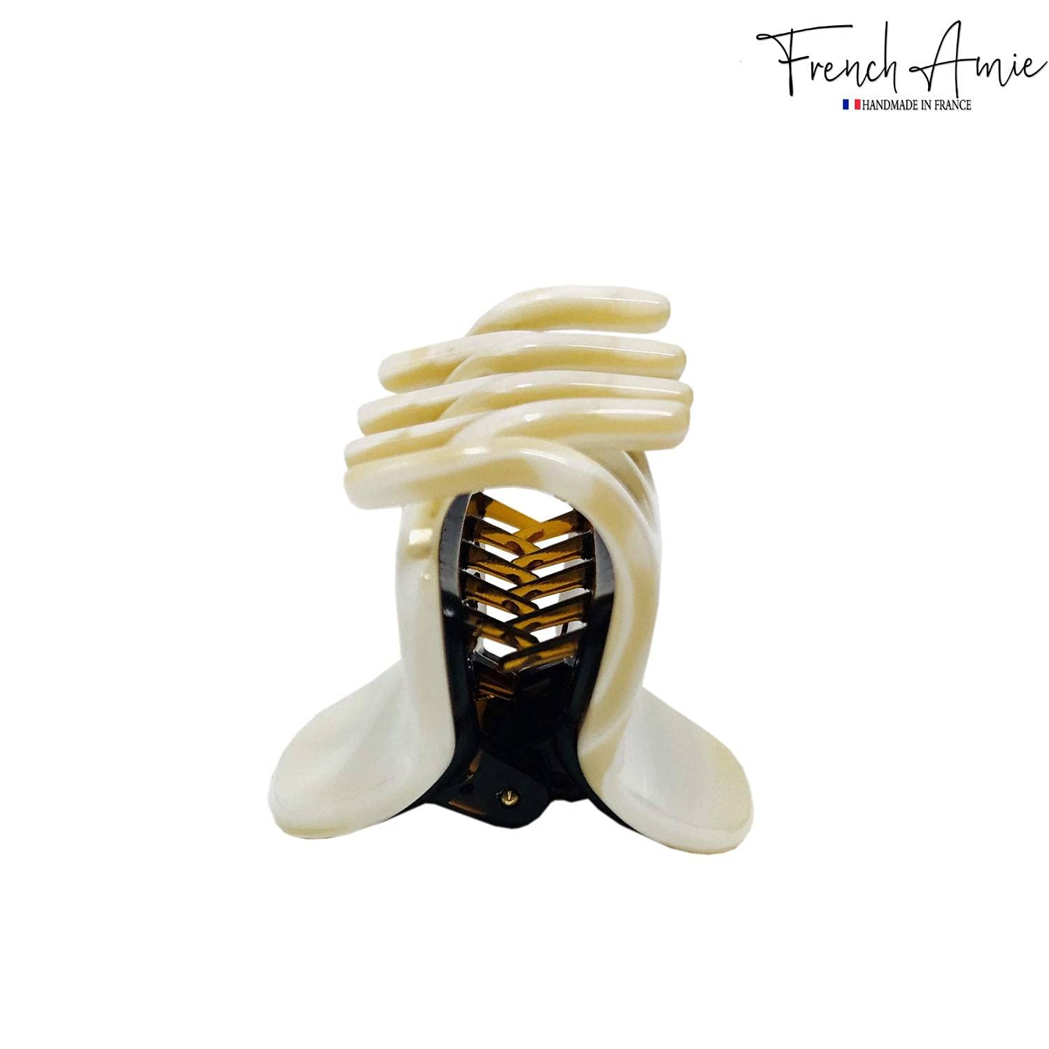 French Amie Belle 1 1/2" Mini Handmade Hair Claw French Acetate Jaw Clip for Women