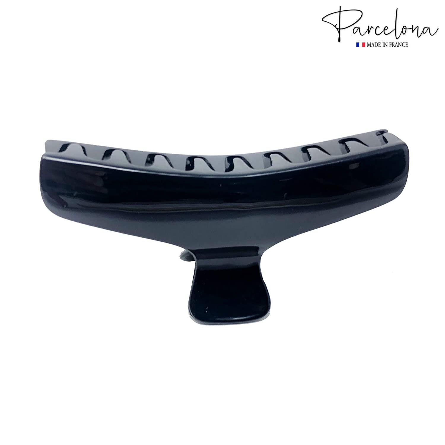 Parcelona French Flat Large 4” Salon Style Cellulose Jaw Hair Claw for Women