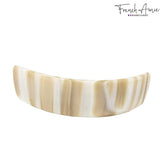 French Amie Curved Large 3 ¾” Handmade Celluloid Volume Hair Barrette for Women