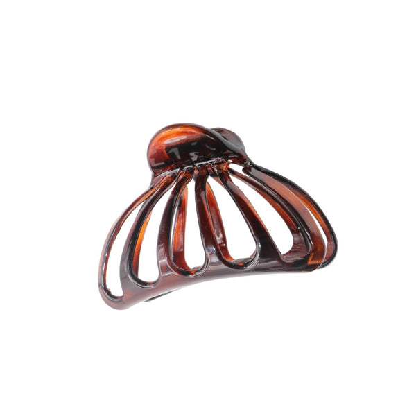 Parcelona French Octopus 3 1/4" Celluloid Wide Flat Teeth Jaw Hair Claw