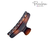 Parcelona French Flat Salon Small Jaw Hair Claw Clip in Tortoise Color