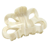 French Amie Flower Bloom 3" Handmade Celluloid No Slip Grip Hair Claw Clip