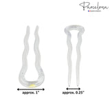Parcelona French Mystic Large 3" Celluloid Chignon U Shaped Hair Pins(Set of 3)
