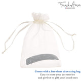French Amie Long Rectangle Handmade Large Hair Barrette Clip for Women N Girls